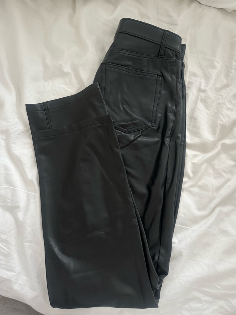 Abercrombie & Fitch curve love Black Faux Leather Pants